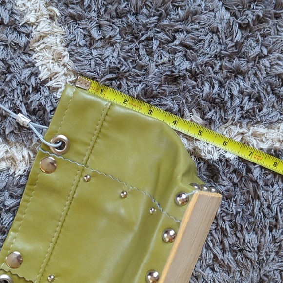 Hardware By Renee Lime Green Studded Reclaimed Shoulder Bag - Picture 5 of 8
